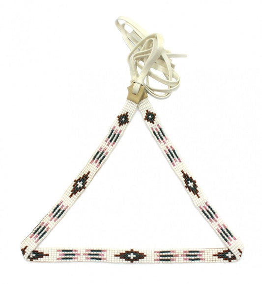 White Pink Brown Green Seed Beaded Cowboy Hatband Waist Belt