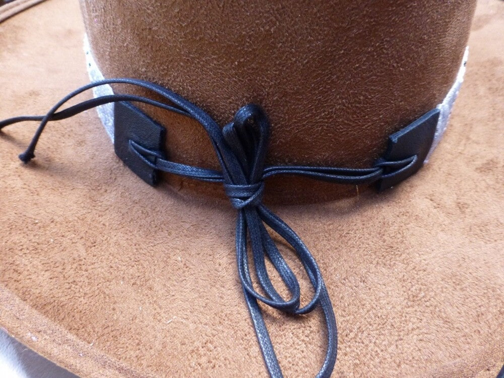 Handmade Beaded Grey White Turtle Cowboy Style Hatband