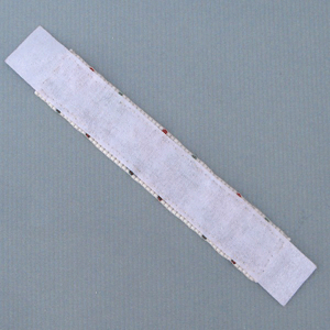5X1" Green Red Brown White Beads Applique And Crafts Beaded Strip