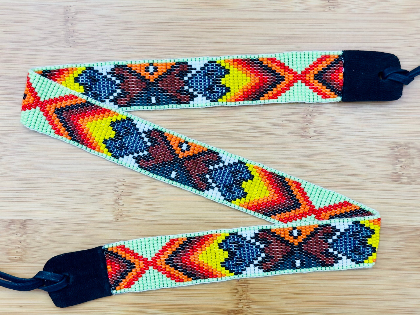 Handmade Green Multicolored Cowboy Rodeo adjustable Hatband