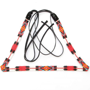 Red, Black, and Blue Beaded Hatband