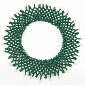 Green Seed Beads Beaded Stretchable Anklet