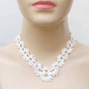 Handmade Beaded White Seed Bead Choker Necklace