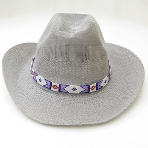 Purple White Red Billy Jack Movie Inspired Seed Beaded Cowboy Hat Band