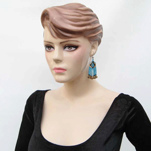 Handmade Beaded Turquoise Blue Seed Bead Earrings