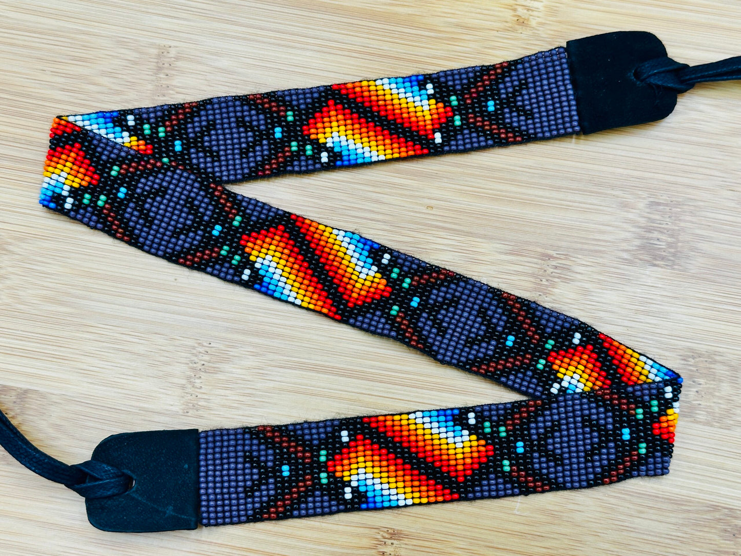 Handmade Purple multicolored adjustable Cowboy Rodeo Hatband