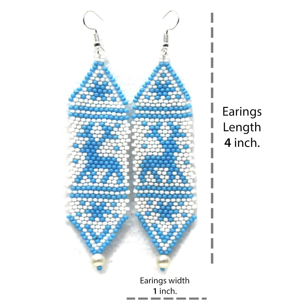 Handmade Turquoise Holiday Reindeer Christmas Fashion Hook Earrings - Festive Reindeer Design