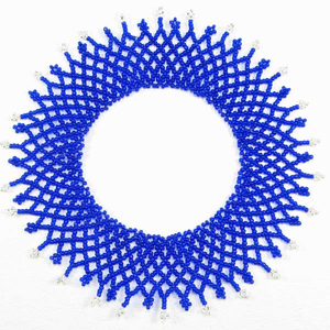 Blue Seed Beads Beaded Stretchable Anklet