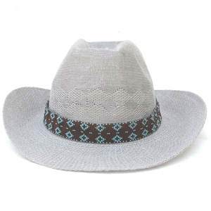 Brown Sea Green Seed Beaded Cowboy Hat Band Waist Belt