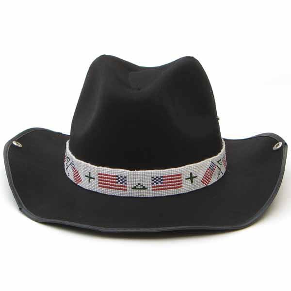 American Patriotic Southwestern Hat Band Beaded Belt Handmade