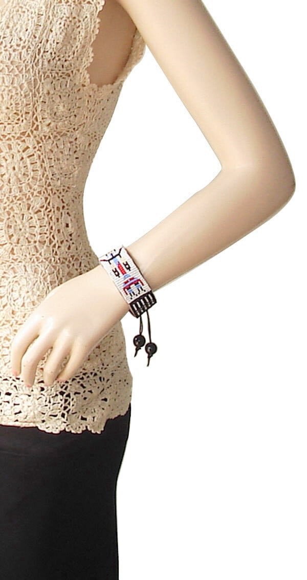 Yei Dancer Handmade Beaded Soft Cuff Bracelet