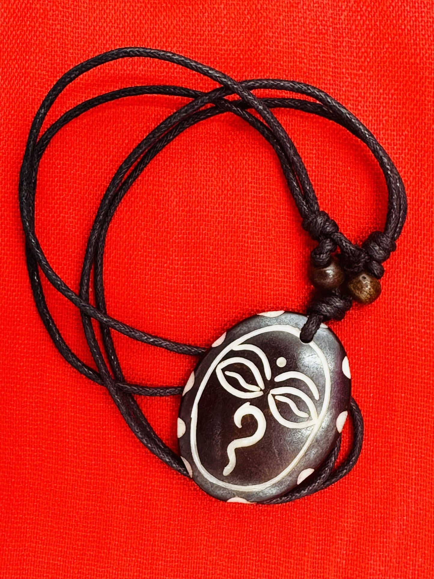 Handmade Tibetan Adjustable Om/Eyes of The Buddha Necklace