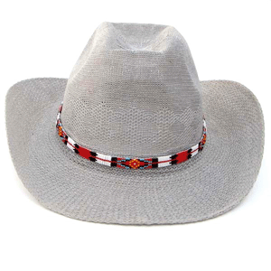 Red, Black, and Blue Beaded Hatband