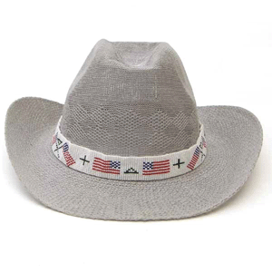 American Patriotic Southwestern Hat Band Beaded Belt Handmade