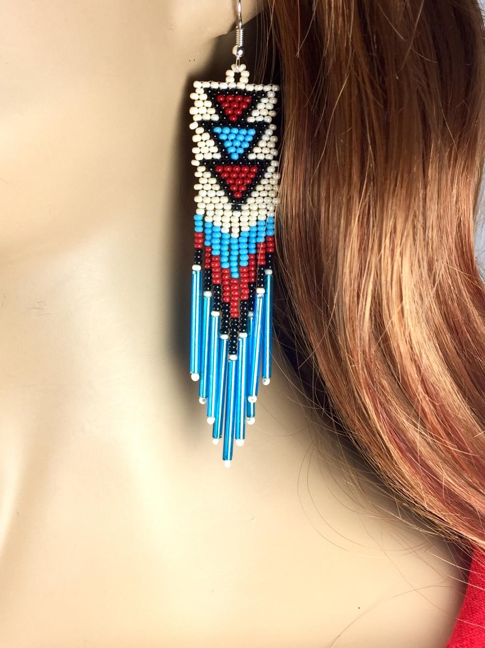 Handmade Long Native Style Fashion Hook Earrings