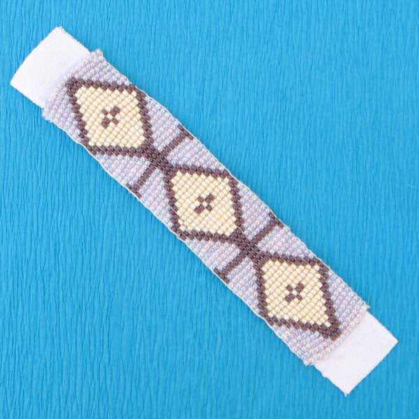 5X1" Purple Pink Beads Sew Craft Applique Beaded Strip Handmade Art