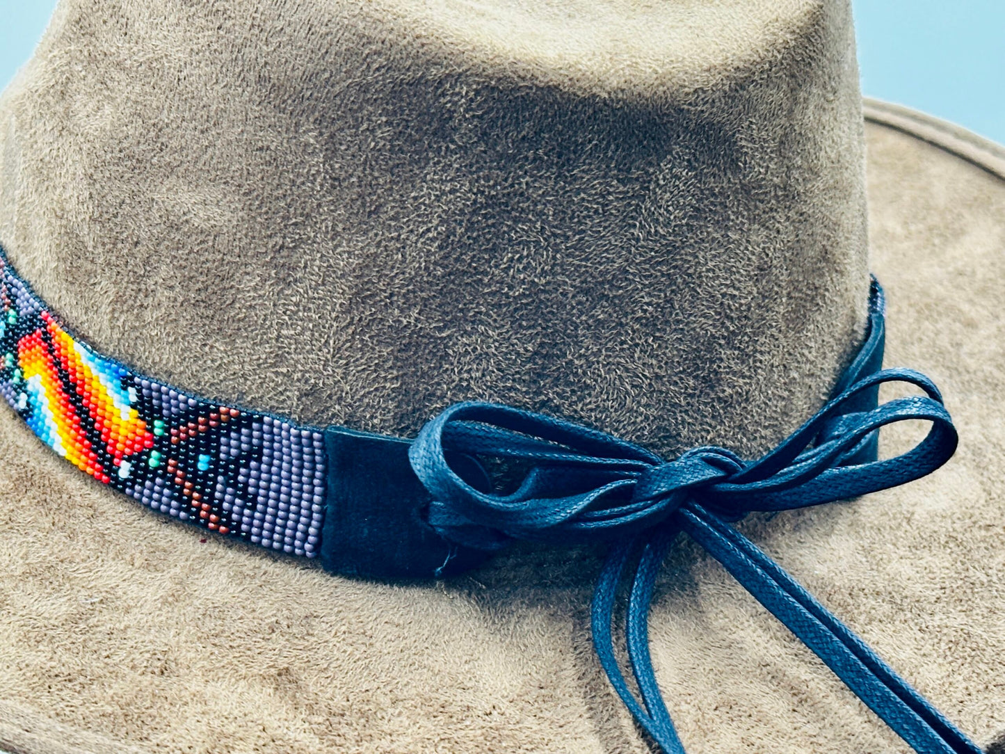 Handmade Purple multicolored adjustable Cowboy Rodeo Hatband