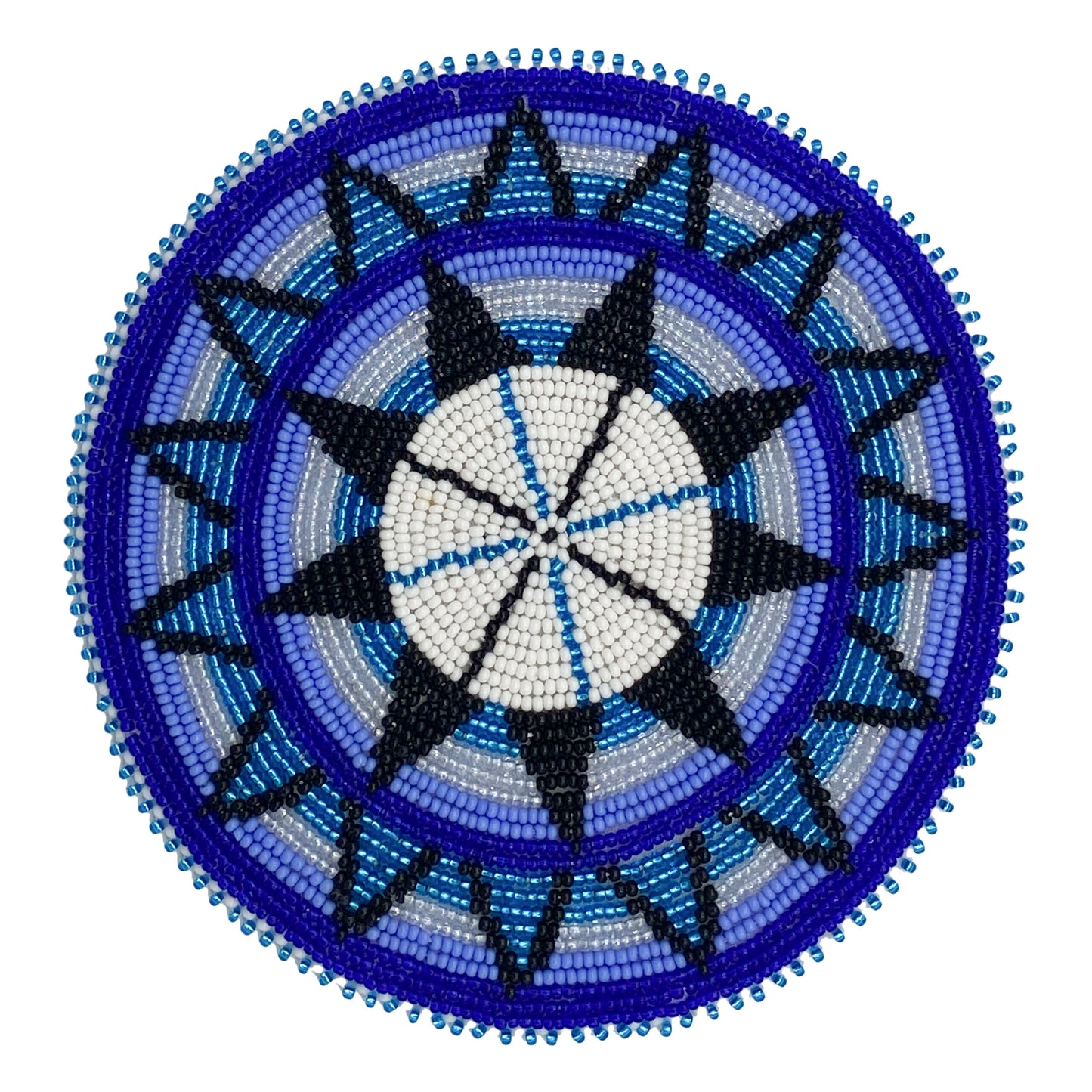 Blue Black flower rosette 5 Inch