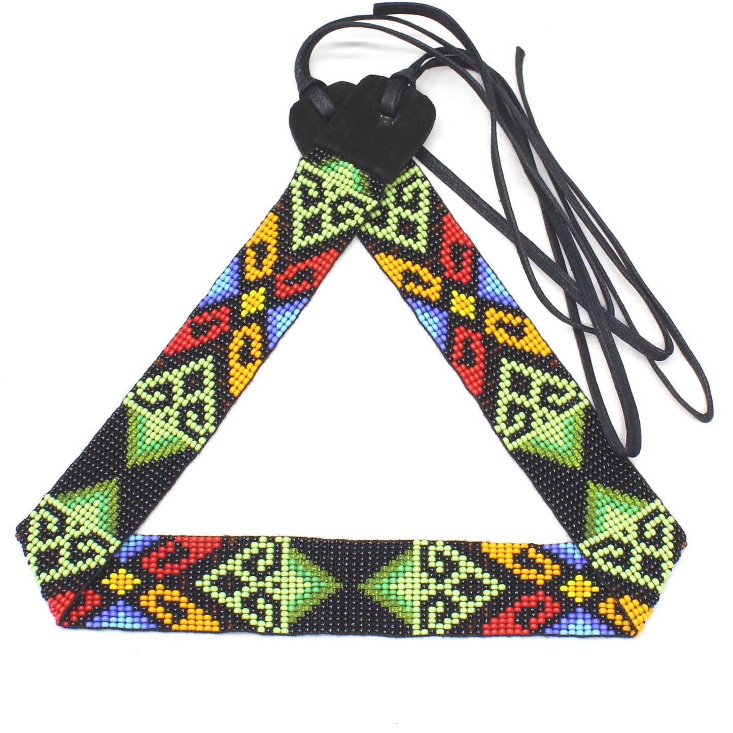 Handmade adjustable Black Vibrant Southwestern Cowboy Hatband