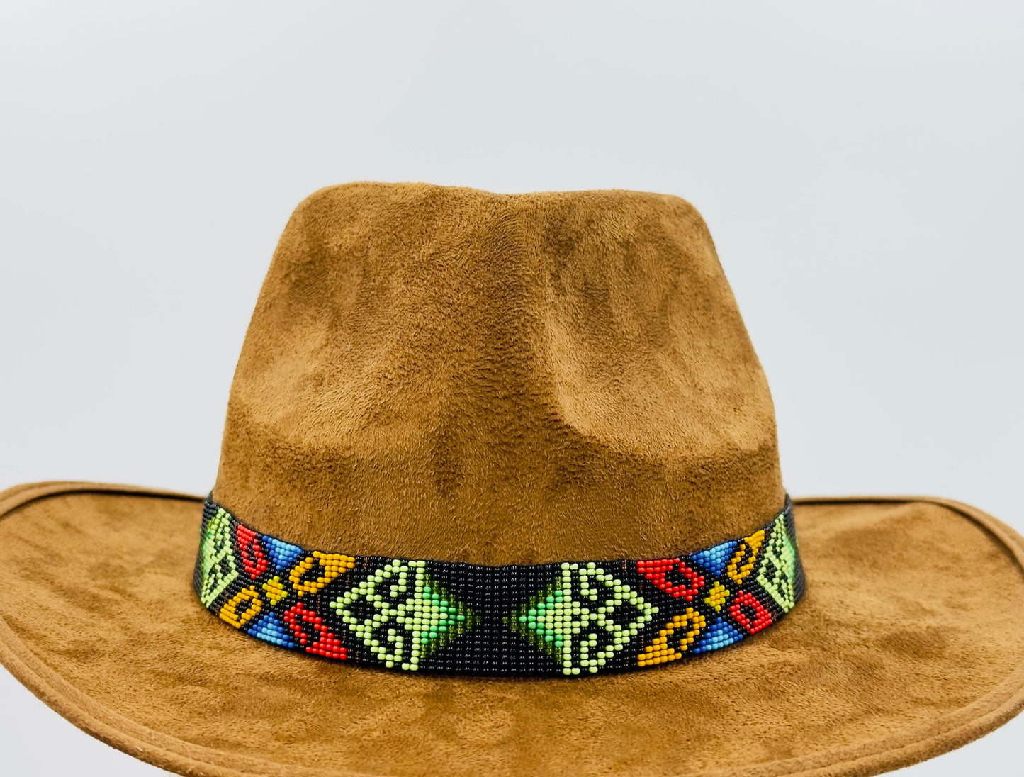 Handmade adjustable Black Vibrant Southwestern Cowboy Hatband