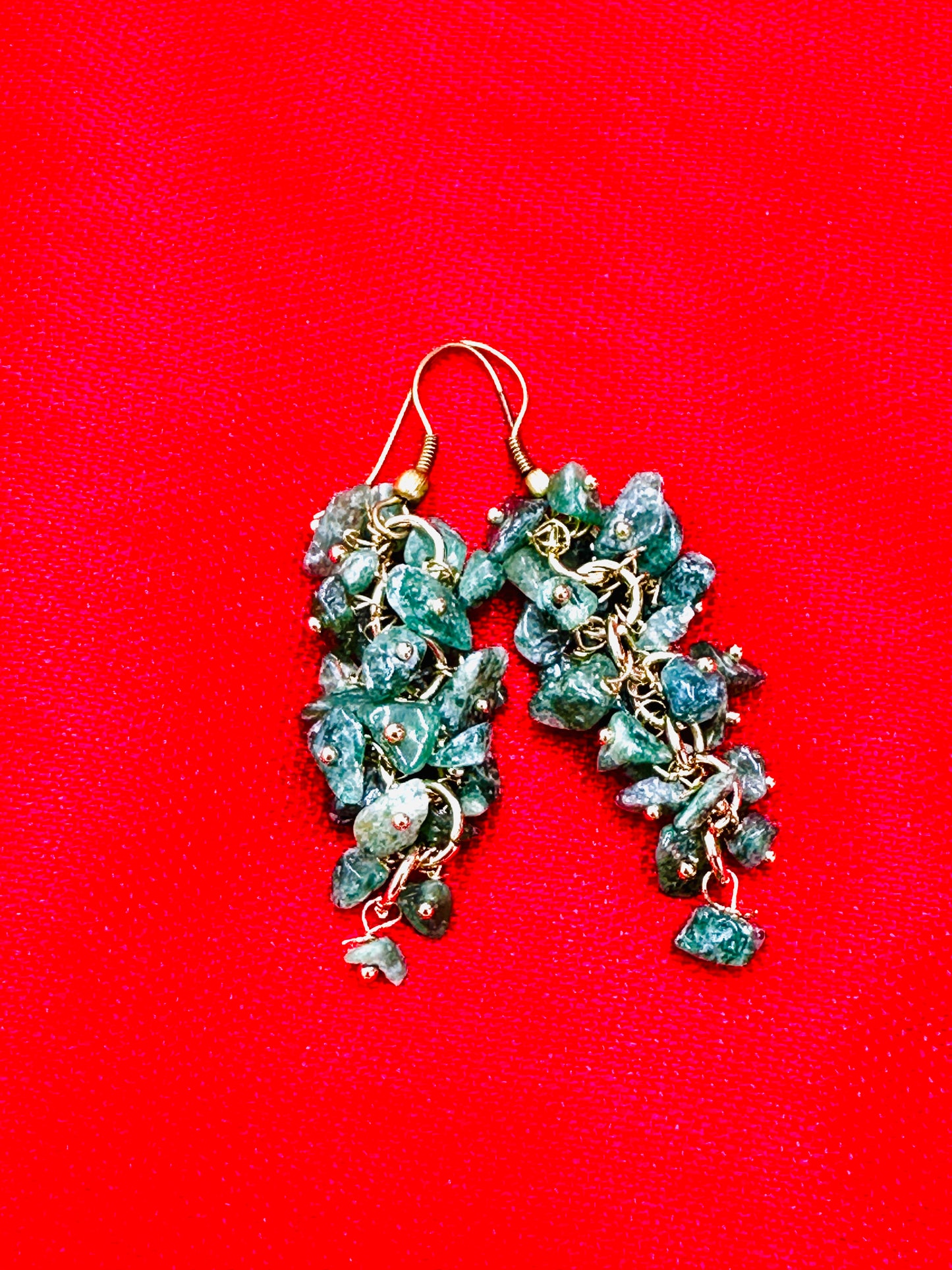 Handmade Green Tourmaline Earrings | Gold Dangle Gemstone Jewelry