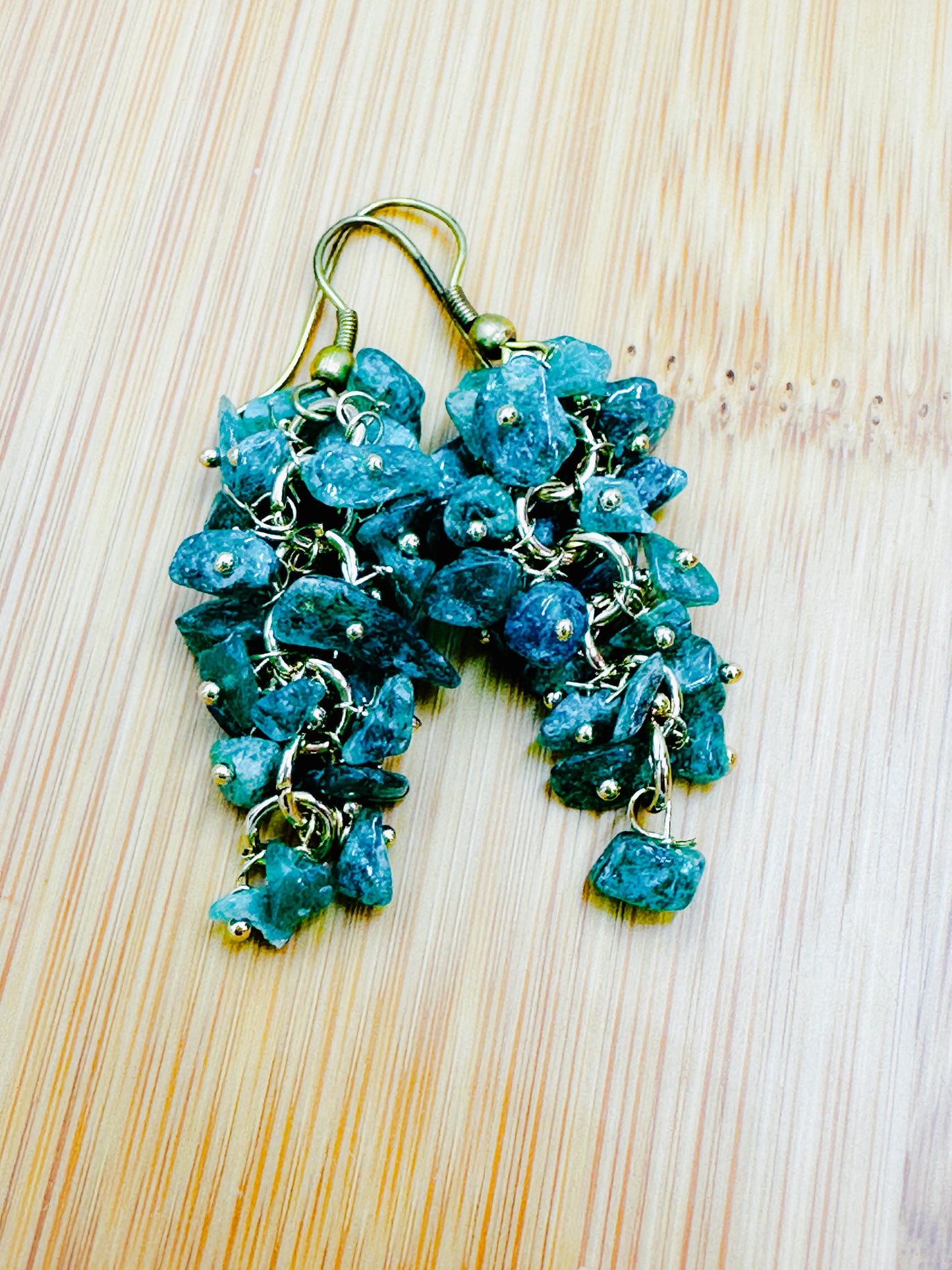 Handmade Green Tourmaline Earrings | Gold Dangle Gemstone Jewelry
