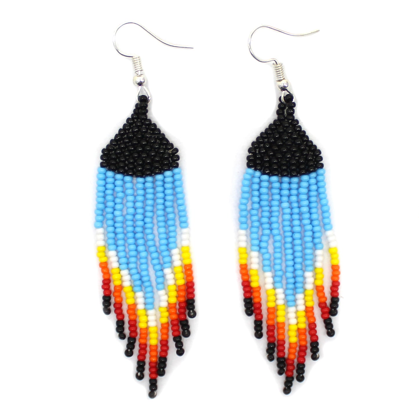Vibrant Blue Eagle Beaded Necklace & Earrings Set