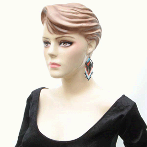 Handmade Beaded Black Seed Bead Big Earrings