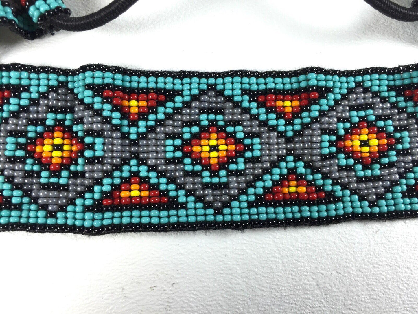 Native Style Handcrafted Beaded Multi-Color Stretchable Hair Band/Headband Z54/5