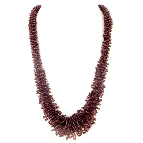 Handmade Beaded Brown Color Statement Necklace