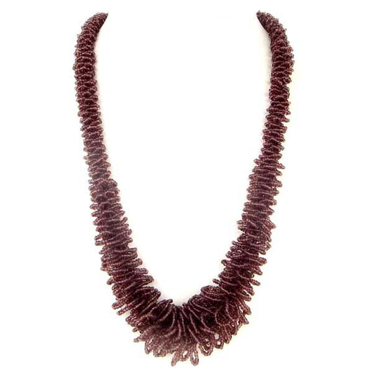 Handmade Beaded Brown Color Statement Necklace