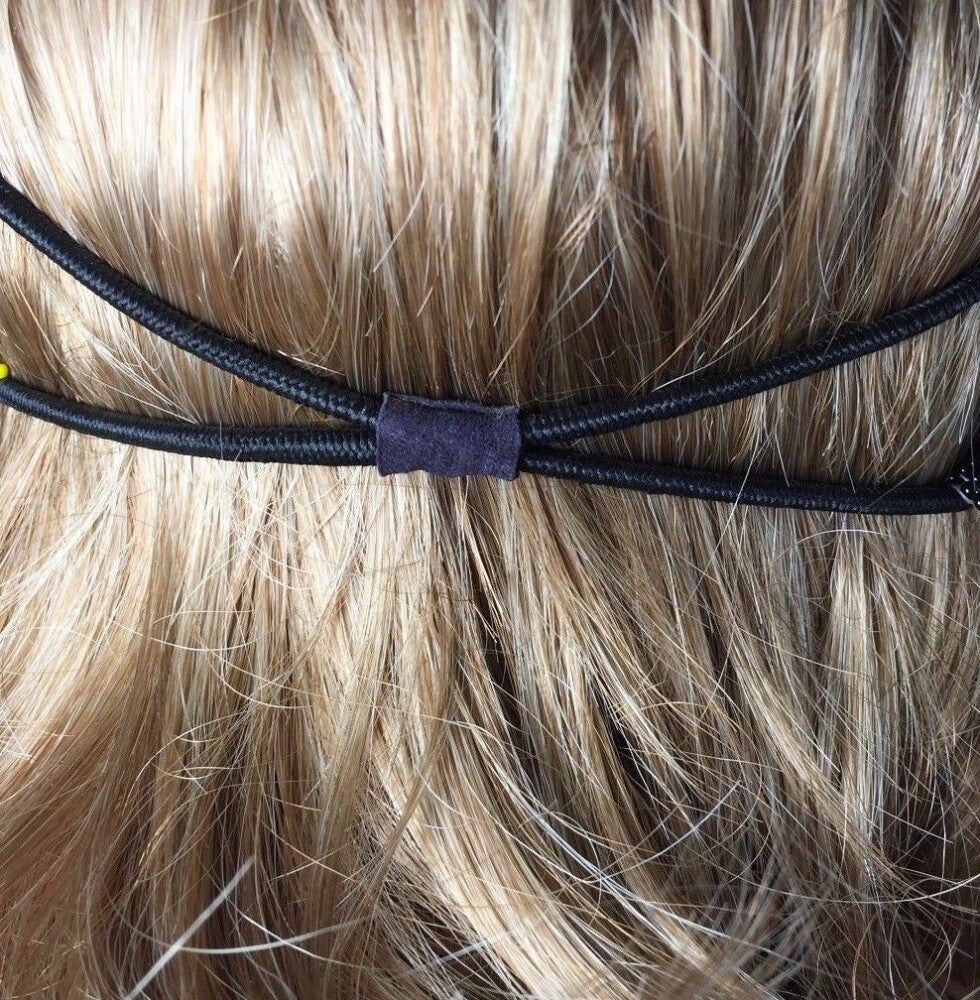 Blue Orange Handmade Beaded Stretchable Headband