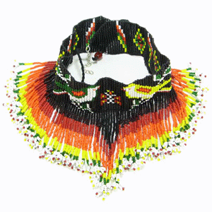 Fiery Birds Handmade Beaded Choker Necklace
