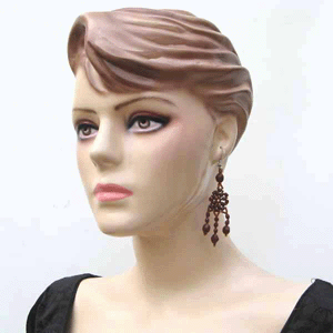 Handmade Beaded Flower Deep Brown Seed Bead Big Earrings