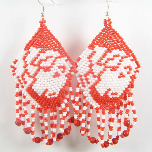 Handcrafted Sheep Pattern Earrings with Czech Beads Size 11/0 - Lightweight and Stylish