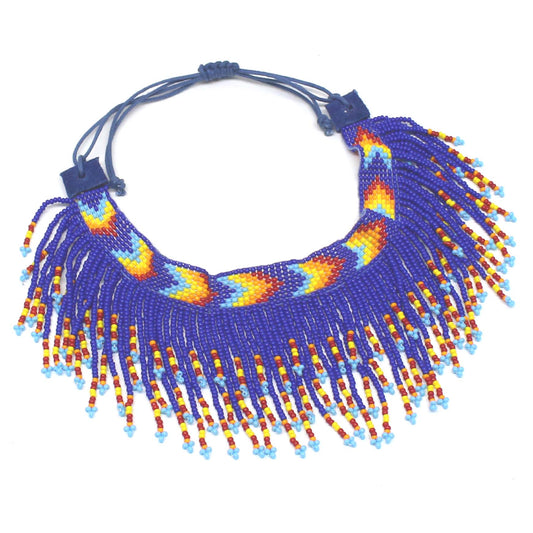 Handmade Beaded adjustable Foot anklet for Women( Deep Blue)