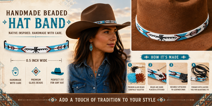 Heritage-Inspired Thunderbird Beadwork in a Sleek 0.5 Inch Design