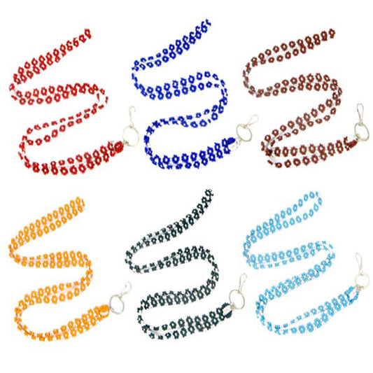 Multicolor Seed Beads Beaded Id Holder Lanyard Lot 6 Pc