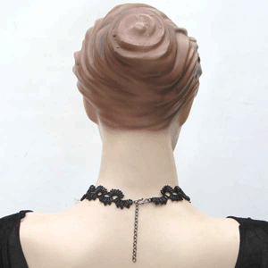 Handmade Beaded Black Bugle Seed Bead Necklace