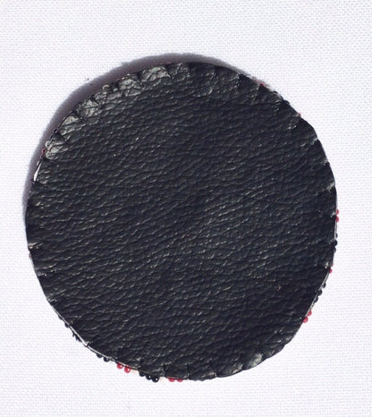Black Blue Thunderbird Beaded Rosette 2.7 “ rosette