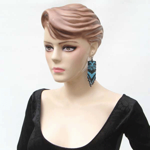 Handmade Beaded Black Seed Bead Eagle Big Earrings