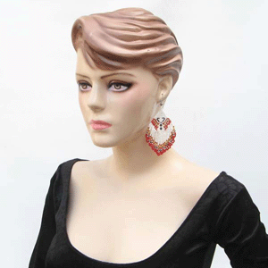 White Red Golden Seed Beaded Butterfly Earrings Handmade