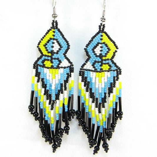 Handmade Beaded Multi-Colored Geometrical Pattern