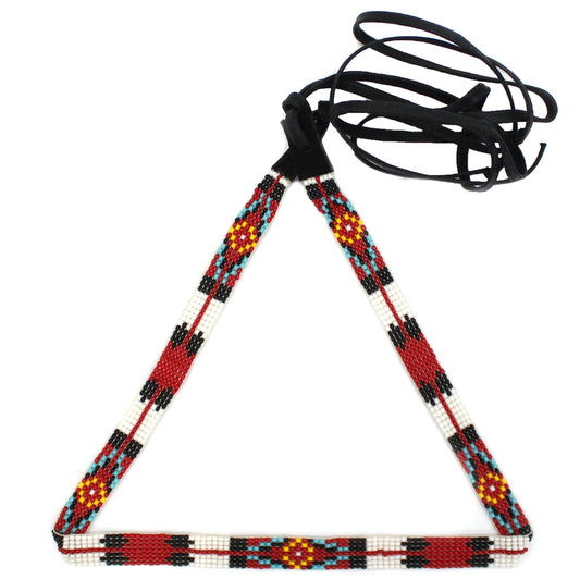 Red, Black, and Blue Beaded Hatband