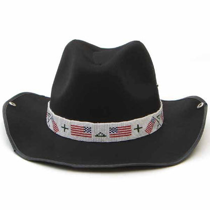 American Patriotic Southwestern Hat Band Beaded Belt Handmade