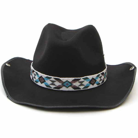 Multicolor Butterfly Beadwork Cowboy Hat Band Waist Belt