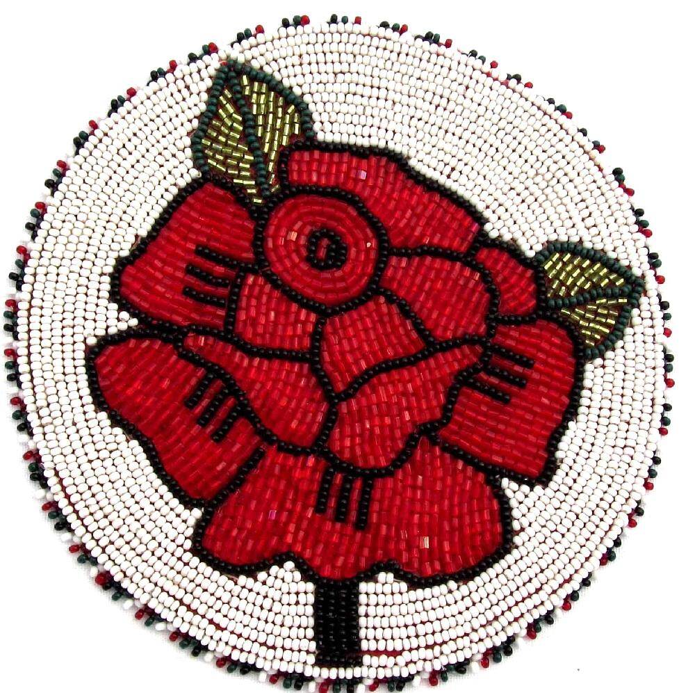 Beaded Rosette 5 Inch