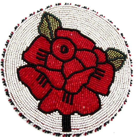 Beaded Rosette 5 Inch