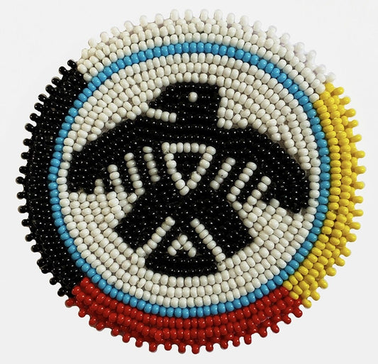 New Handmade 4 Directons Thunder Bird Beaded Appliques Rosette