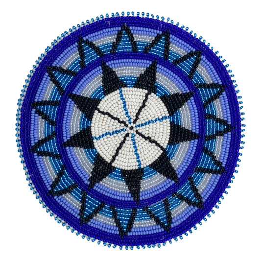 Blue Black flower rosette 5 Inch